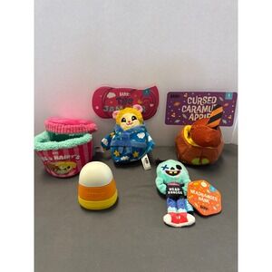 BarkBox Dog Toy Bundle Headbanger Hank Jamster Caramel Apple Candy Corn 5pc Set